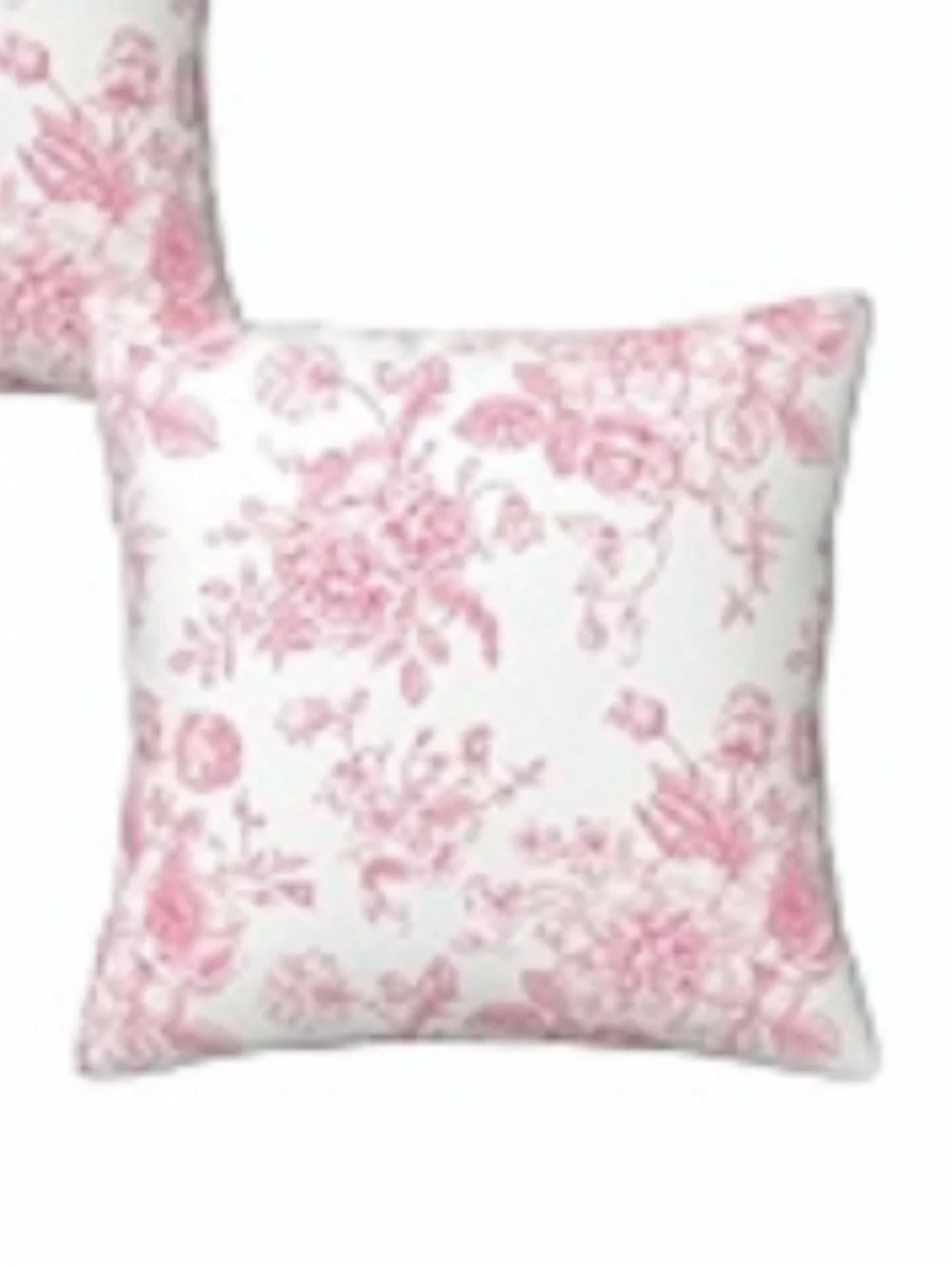 Vintage Chinoiserie Flower Pink PILLOW COVERS SQUARE 18x18” (2-pack)